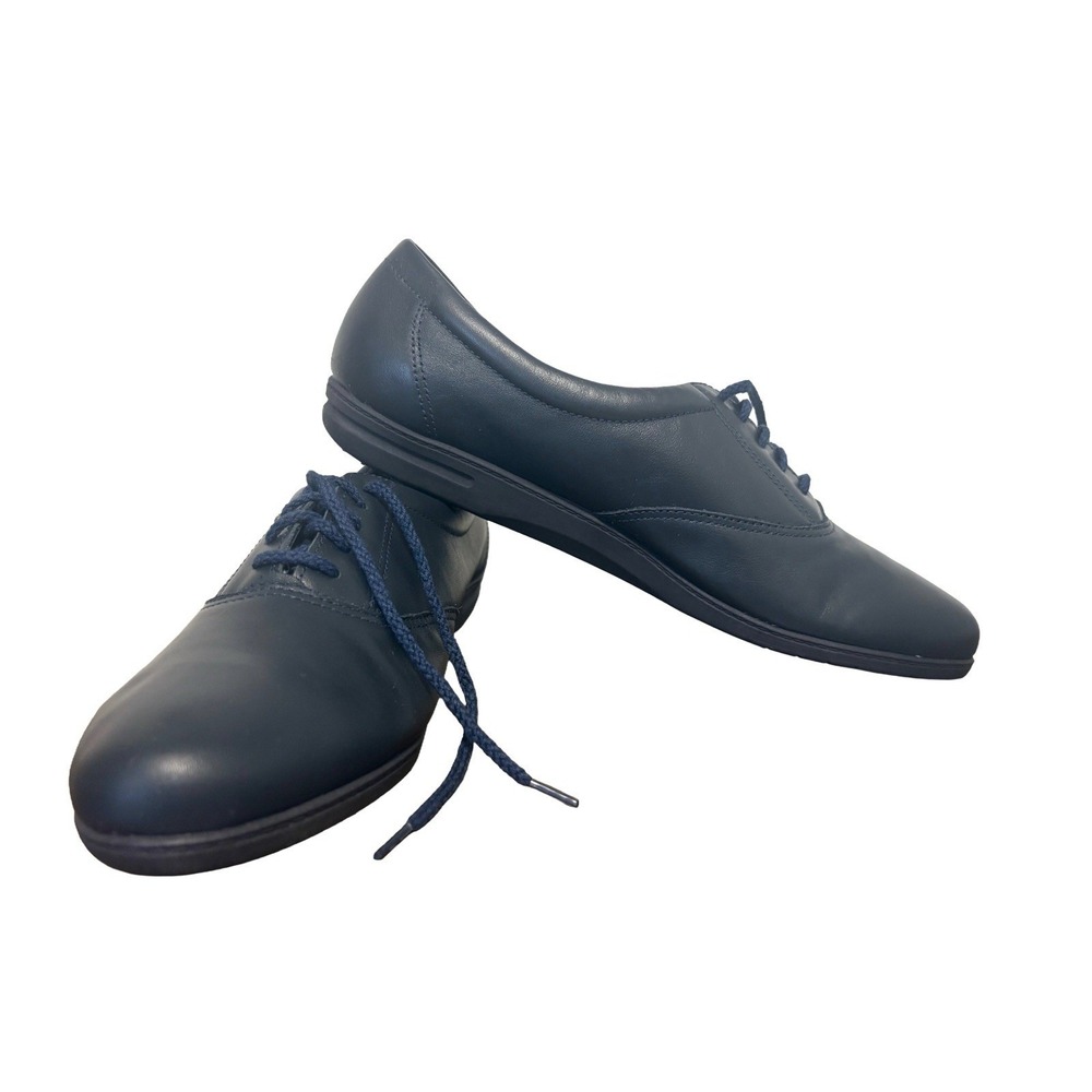 EASY SPIRIT Motion Leather Oxfords , Navy Blue, Women's Size 10